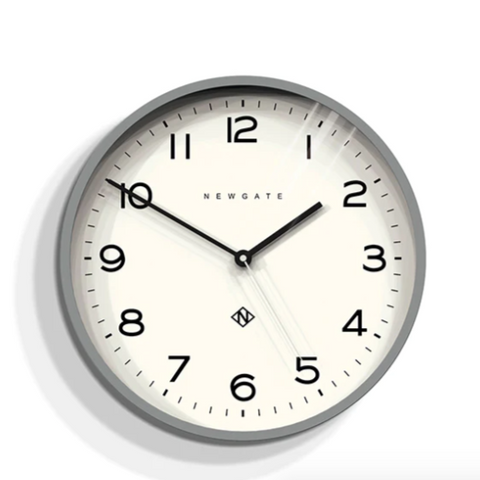 Newgate Echo Number Three Wall Clock in Posh Grey