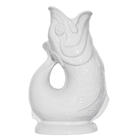 Ceramic Gluggle Jug - White