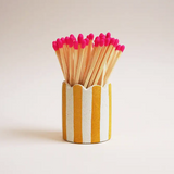 Stripy Match Stick Holders - Choose Your Colours