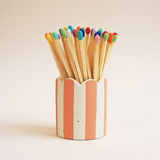 Stripy Match Stick Holders - Choose Your Colours