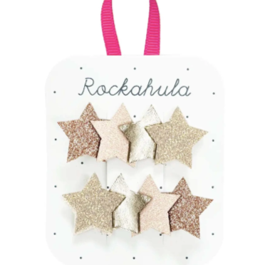 Frosted Shimmer Star Clips