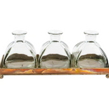 Copper Tray with 3 Bottles