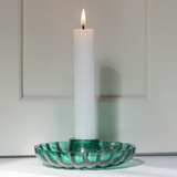 Scalloped Glass Candleholder