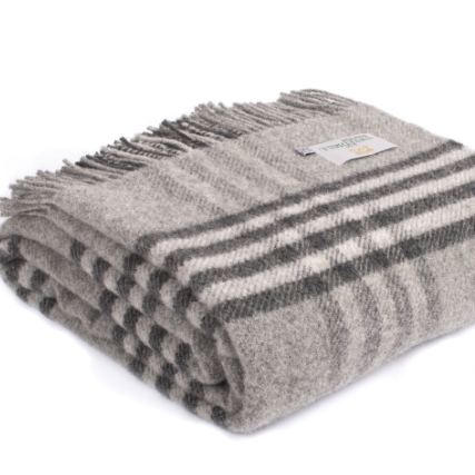 Hex Check Throw - Charcoal