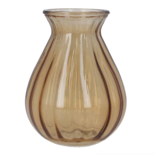 Light Amber Glass Posy Vase