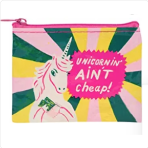 Blue Q Coin Purse, The Unicorn Life Ain't Cheap!