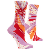 I'm A Girl, What's Your Superpower Socks - Woman's