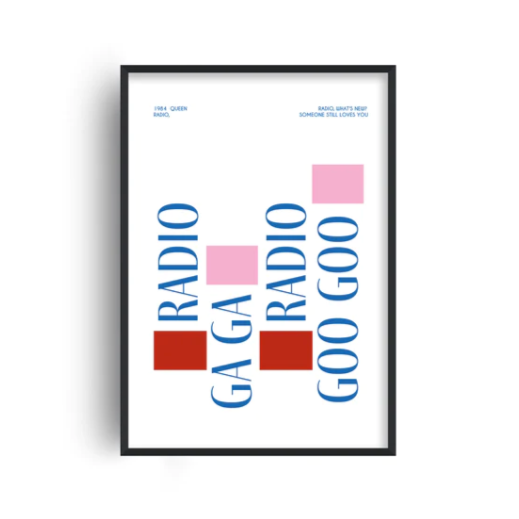 Radio Ga Ga Queen Framed Print