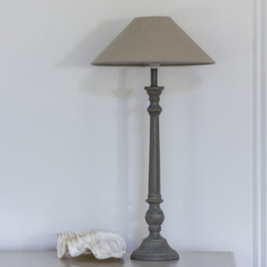 Table Lamp Mayling Antique Grey with Shade