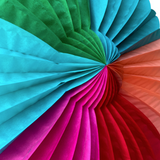 Multi Colour Paper Fan