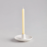 Plate Candle Holder - Matt White