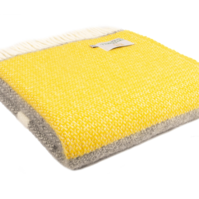 Lifestyle Illusion Panel Throw - Grey/Yellow