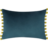 Fiesta Feather Cushion - Indigo/Olive