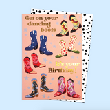Get on Your Dancing Boots Happy Birthday Eleanor Bowmer Card