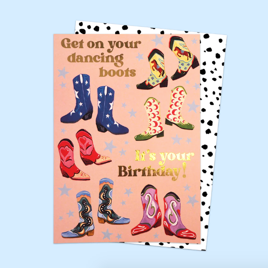 Get on Your Dancing Boots Happy Birthday Eleanor Bowmer Card