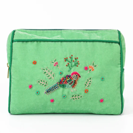 Folk Bird Makeup Bag