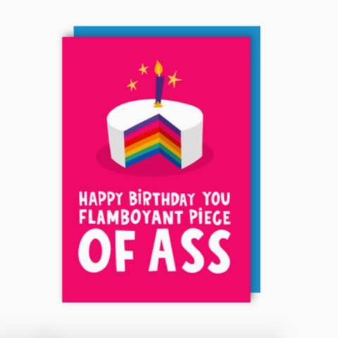 Flamboyant Birthday Cake Card