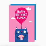 Happy Birthday Human Cat Card