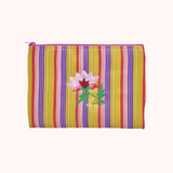 Recycled Plastic Pouch Bag With Flower Print