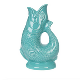 Ceramic Gluggle Jug - Aqua