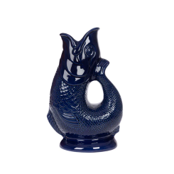 Ceramic Gluggle Jug - Cobalt Blue