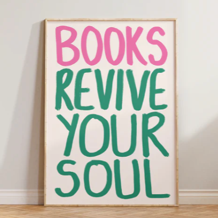 Lune Club - Books Revive Your Soul - Blue A3