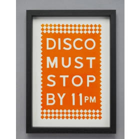 Disco Must Stop by 11pm Framed Print