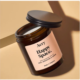 Aery Happy Space Scented Candle Jar - Rose, Geranium & Amber