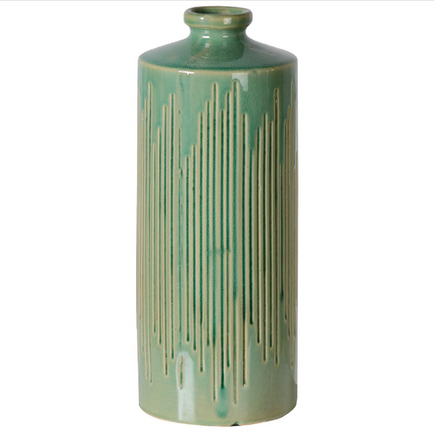 Yellow & Green Bottle Vase