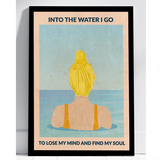 Into The Water (Blonde) Framed A3 Print