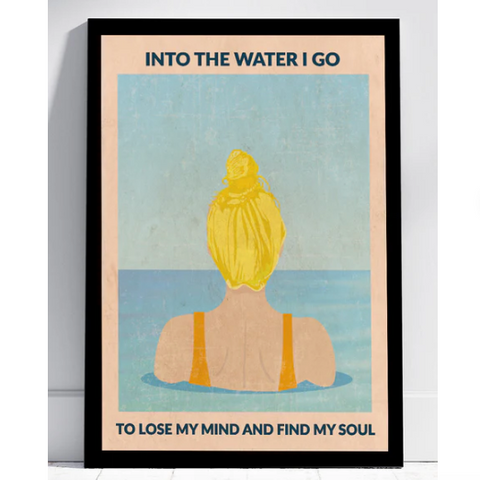 Into The Water (Blonde) Framed A3 Print