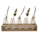 Wooden Tray with 5 Bottles