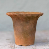 Antiqued Redstone Pot Frill Rim Large 20 X 18cm