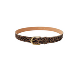 Black Colour Milla Suede Belt - Natural