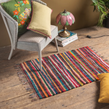 everyone 希少RAG design by Vincent Multicoloured Cotton Rag Rug – The Consortium