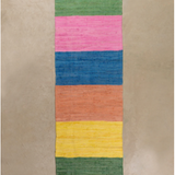 Bright Block Stripe Runner Rug Large
