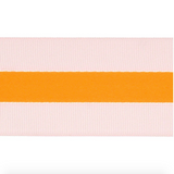 Woven Ribbon Duo Stripes - Apricot/Iri/Neon Orange