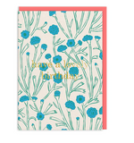 Blue floral have a lovely birthday card- OOH DEER