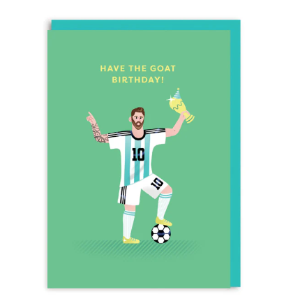 Lionel Messi GOAT birthday card- OOH DEER