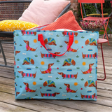 Jumbo Storage Bag - Sausage Dog Blue