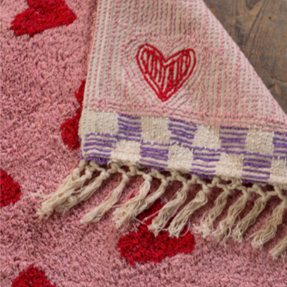 Ian Snow Agatha Hearts Geometric Tufted Rug
