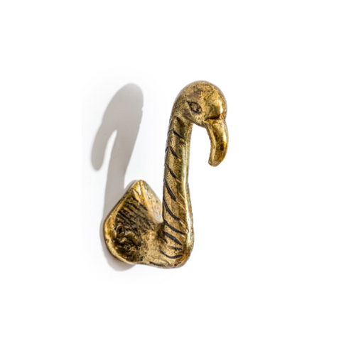 Antique Gold Flamingo Coat Hook