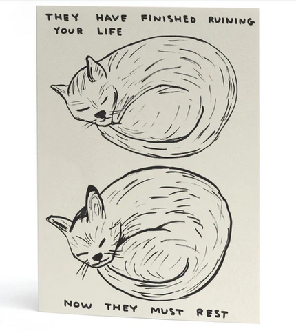 'They Have Finished Ruining Your Life, Now They Must Rest ' Greetings Card