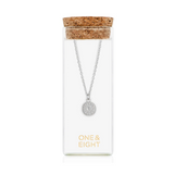 One & Eight Antique Coin Necklace - Silver