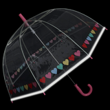 Childrens Heart Print Dome Umbrella