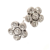 Hot Tomato Daisy Daisy Studs Antique Silver
