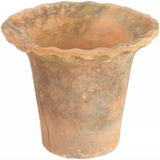Antiqued Redstone Pot Frill Rim Large 20 X 18cm
