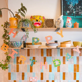 East End Press Bright Happy Birthday Sewn Garland