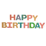 East End Press Bright Happy Birthday Sewn Garland