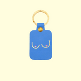 Boobs Keyring - Cornflower Blue